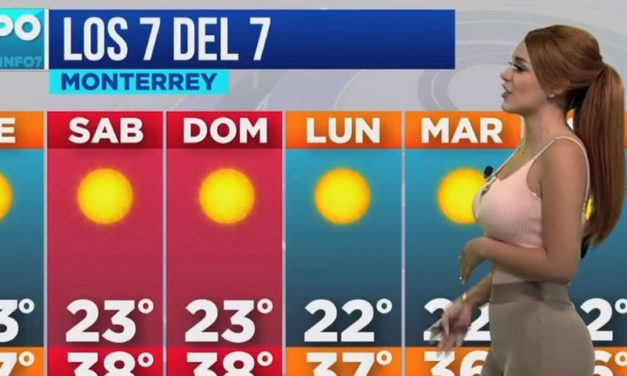 Mexicaanse sexy weervrouw, Mayte Carranco, is lekker