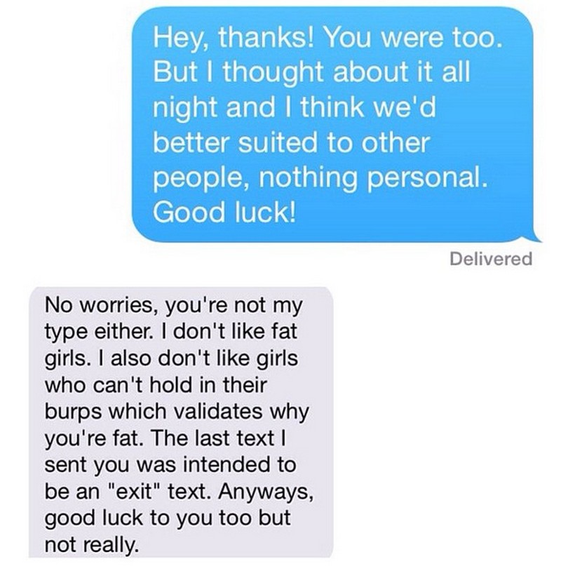 Daten via Tinder en de afgewezen mannen 2 je-bent-te-dik-voor-me