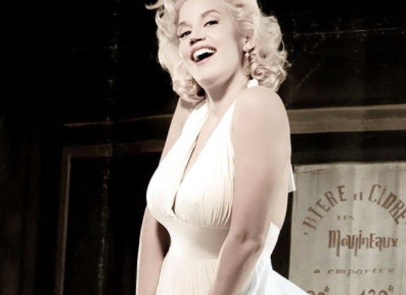 Bianca Beauchamp als een naakte Marilyn Monroe