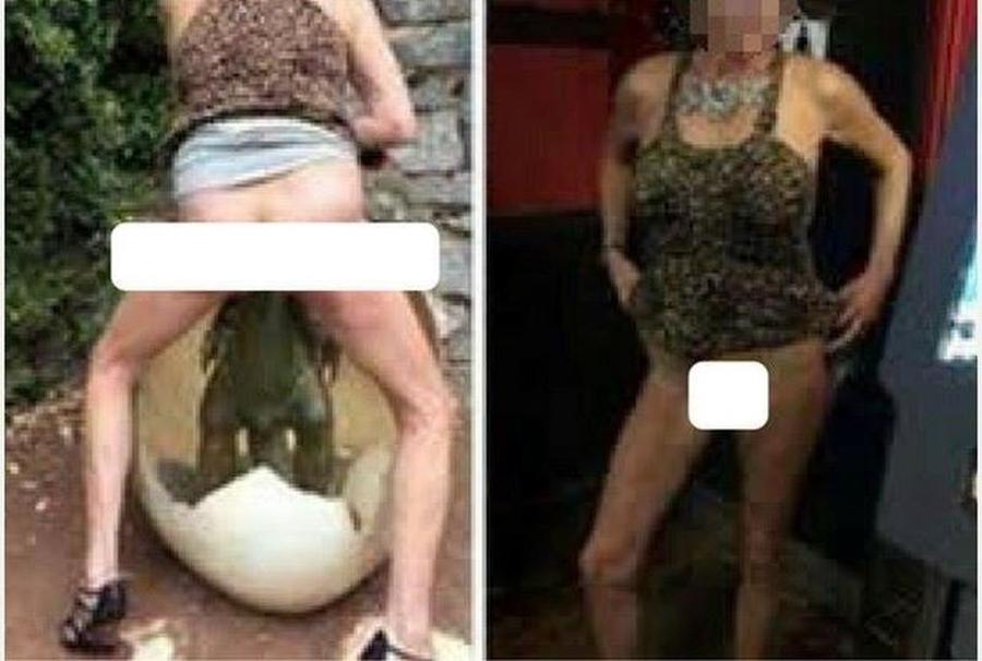 Vrouw heeft sex met een Tyrannosaurus Rex in familiepark 📷 2 Vrouw heeft sex met Tyrannosaurus Rex