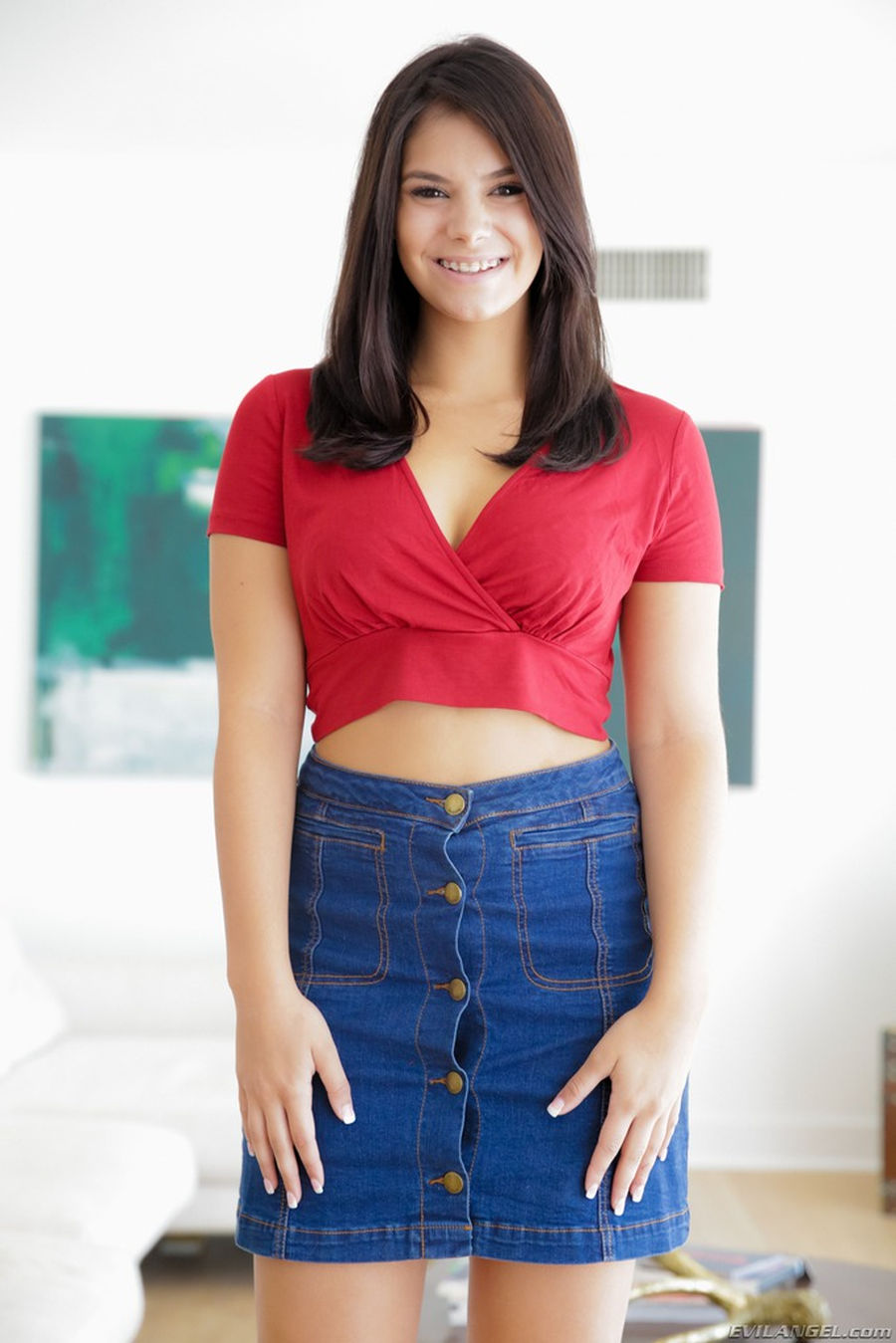 Violet Starr naakt met haar benen wijd 01