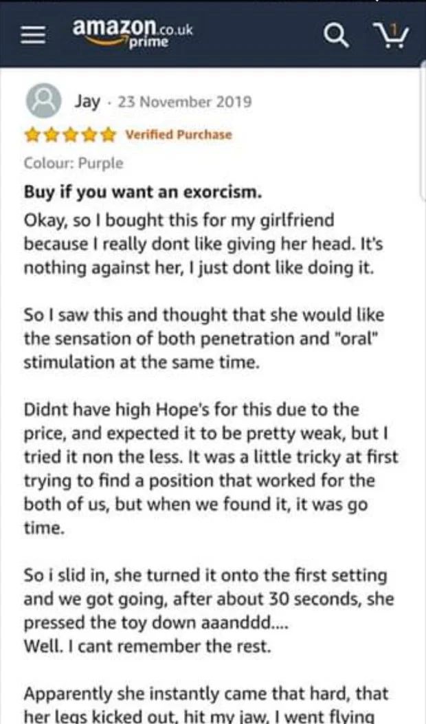 Luvkis seksspeeltje, hilarische review