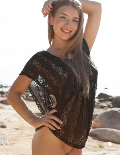 Briana, knappe blonde tiener