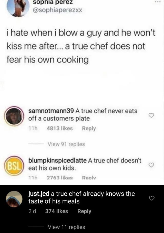 Niet zoenen na het pijpen