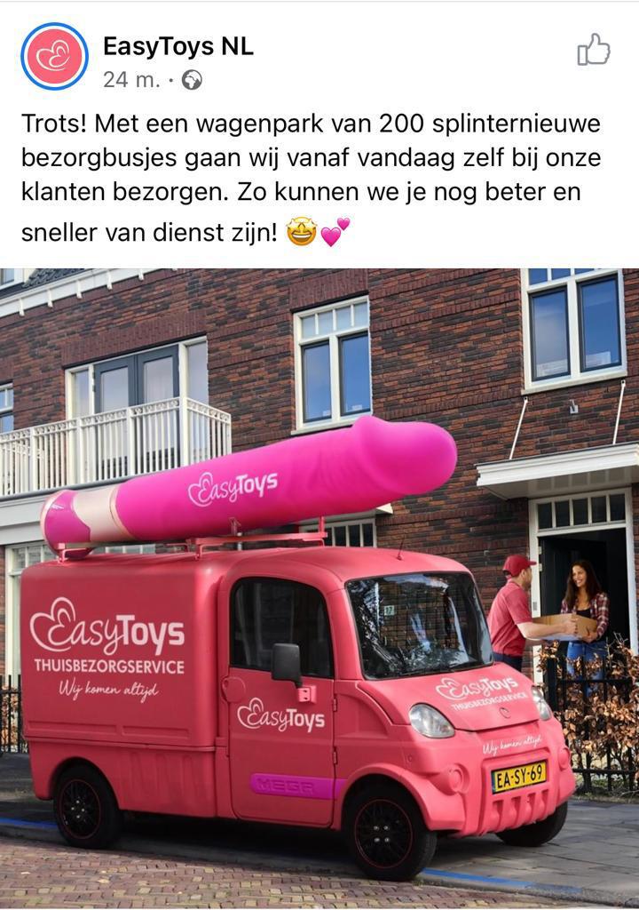 easy toys bezorgbus social media